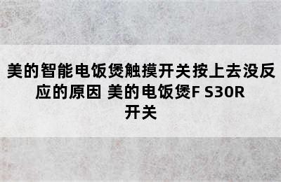 美的智能电饭煲触摸开关按上去没反应的原因 美的电饭煲F S30R开关